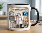 Custom Name Doctor Mug, Personalized Medical Gift, Mom/Dad Appreciation Coffee Cup, Nurse & Physician Mugs