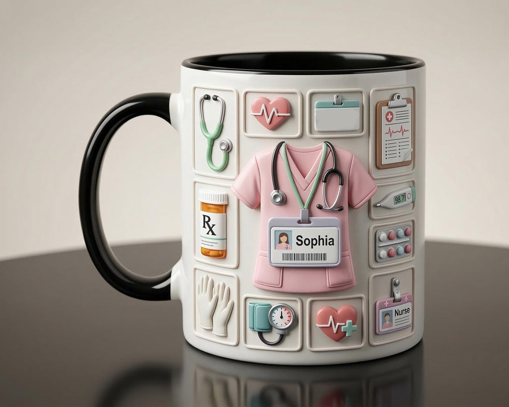Custom Name Doctor Mug, Personalized Medical Gift, Mom/Dad Appreciation Coffee Cup, Nurse & Physician Mugs