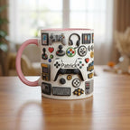 Personalized Video Game Mug, Custom Name Gaming Lover Coffee Cup, Gift for Men Women Gamer Mugs