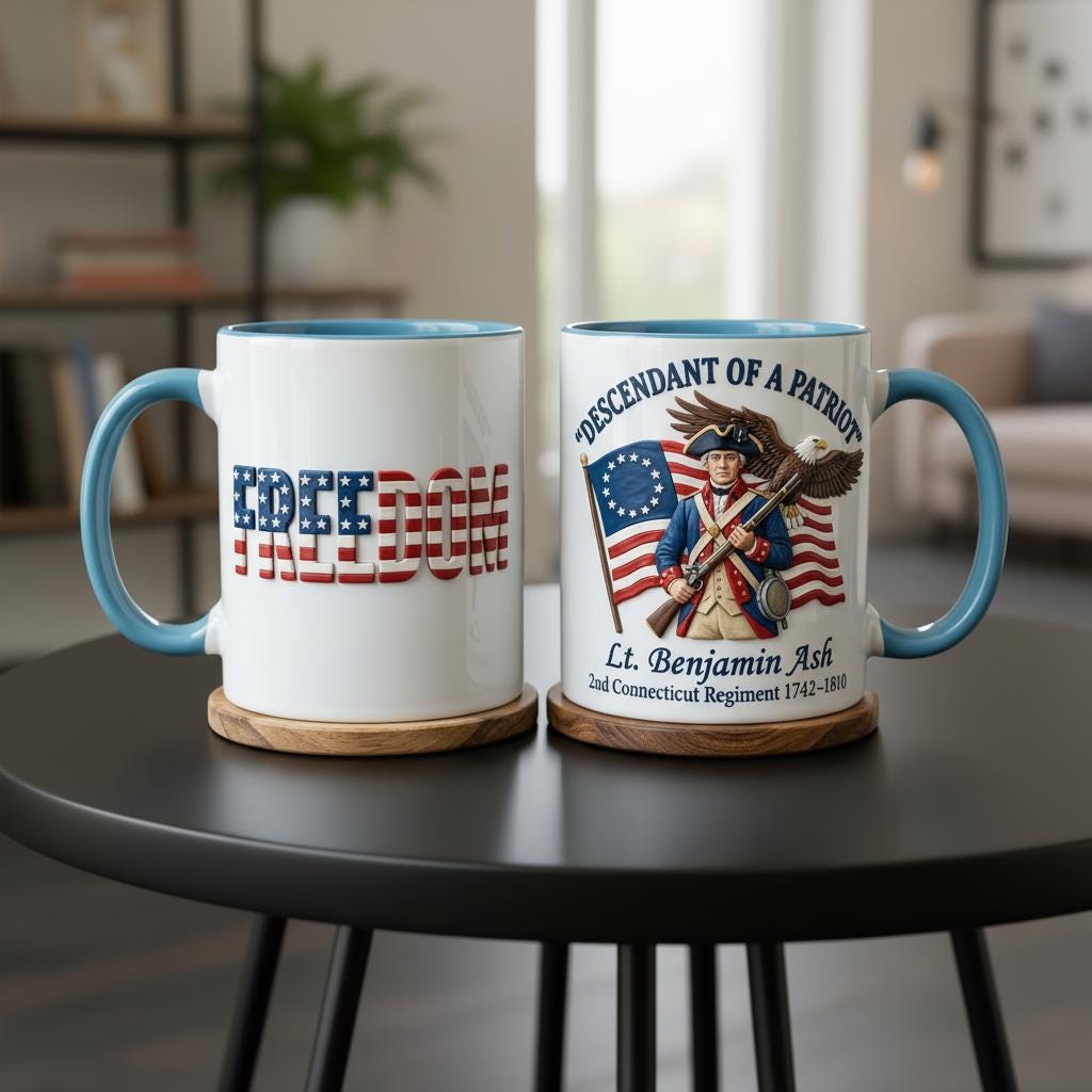 Personalized 250th Anniversary United States Mug, Descendant of a Patriot 1776–2026 Coffee Cup, Historic American Heritage Gift - image 2