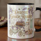 Dearest Gentle Reader Faux 3D  Accent Mug, 2D Flat Cup, Bookish Tea Lover Gift, Romance Reader Accent Mug - image 2