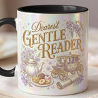 Dearest Gentle Reader Faux 3D Mug, Bookish Tea Lover Gift, Romance Reader Accent Mug, 2D Flat Cup - image 3