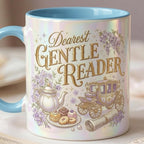 Dearest Gentle Reader Faux 3D Mug, Bookish Tea Lover Gift, Romance Reader Accent Mug, 2D Flat Cup - image 2