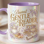 Dearest Gentle Reader Faux 3D Mug, Bookish Tea Lover Gift, Romance Reader Accent Mug, 2D Flat Cup - image 5