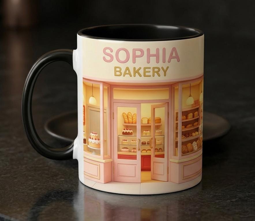 Personalized Baking Lover Mug, Baker Mug with Name, Bakery Shop Coffee Cup, Mother's Day Gift - image 2