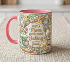 Personalized Baking Lover Mug, Baker Mug with Name, Just A Mom Who Loves Baking, Mother's Day Gift - image 2