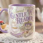 Bookish Dearest Gentle Reader Faux 3D Mug, Bookish Tea Lover, Romance Reader Gift, 2D Flat Mug