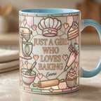 Personalized Baker Mug, Faux 3D Effect Baking Tools Design, Kitchen Gift, Baking Lover Gift, 2D Flat - image 3