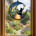 Personalized Cat Memorial With Cat Suncatcher, Custom Loss Of Cat Sympathy Gift, Gift For Cat Lovers, , Pet lover Gift, In Loving Memory - image 4