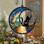 Personalized Cat Memorial With Cat Suncatcher, Custom Loss Of Cat Sympathy Gift, Gift For Cat Lovers, , Pet lover Gift, In Loving Memory - image 6