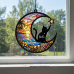 Personalized Cat Memorial With Cat Suncatcher, Custom Loss Of Cat Sympathy Gift, Gift For Cat Lovers, ,In Loving Memory, Pet lover Gift - image 4