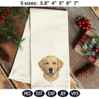 Labrador Retriever Embroidery Design, Realistic Dog Portrait, Golden Lab Puppy Embroidery File, Detailed Dog Head, 5 sizes, Digital Download - image 5