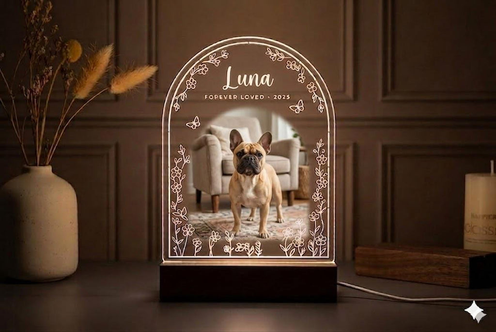 Personalized Pet Memorial LED Night Light — Custom Dog or Cat Photo Sympathy Gift,Gift for pet lover - image 5