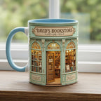 Personalized Bookstore Coffee Cup, Custom Book Lover Accent Mug, Librarian Reader Gift - image 2