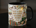 Personalized Book Reading Coffee Cup, Custom Book Lover Accent Mug, Just A Girl Who Loves Reading Books - image 3