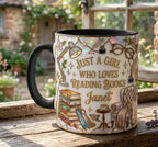 Personalized Book Reading Coffee Cup, Custom Book Lover Accent Mug, Just A Girl Who Loves Reading Books - image 4