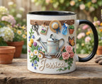 Personalized Gardening Coffee Cup, Custom 3D-Effect Garden Lover Accent Mug, Gift for Mom Grandma