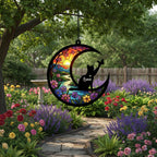 Personalized Cat Memorial Suncatcher, Custom Loss Of Cat Sympathy Gift, Gift For Cat Lovers, Cat Remembrance Gift - image 2