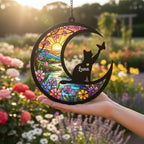 Personalized Cat Memorial Suncatcher, Custom Loss Of Cat Sympathy Gift, Gift For Cat Lovers, Cat Remembrance Gift - image 5