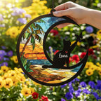 Custom Cat Memorial Suncatcher, Personalized  Loss Of Cat Sympathy Gift, Gift For pet Lovers, Cat Remembrance Gift