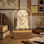 Personalized Pet Memorial LED Night Light — Custom Dog or Cat Photo Sympathy Gift, Pet Loss, Pet Memorial Gift for Dog, Cat - image 2