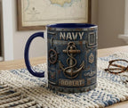 Custom Name Military Mug, Personalized US Army Navy Coffee Mug, Gift for Him Her - image 2