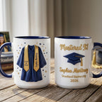 Personalized Graduation Mug, Class of 2026 Mug, College Graduated, New Graduate Gift, Faux 3D Mug - Flat Surface