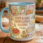 Personalized Baker Mug, Faux 3D Effect Baking Tools Design, Kitchen Gift, Baking Lover Gift, Flat Surface - image 3