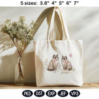 Ragdoll Cat Embroidery Design, Pair of Ragdoll Kittens with Bows and Daisies, Cute Kitten Embroidery File, Floral Cat Design, Pet Lover Gift - image 4