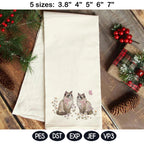 Ragdoll Cat Embroidery Design, Pair of Ragdoll Kittens with Bows and Daisies, Cute Kitten Embroidery File, Floral Cat Design, Pet Lover Gift - image 5