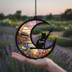 Personalized Cat Loss Sympathy Gift, Custom Cat Memorial Suncatcher, Cat Remembrance Gift,Pet lover Gift - image 3