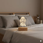 Personalized Poodle Dog LED Night Light — Custom Dog  Sympathy Gift, Dog Memorial Gift , Gift For Dog Lover, dog keepsake - image 6