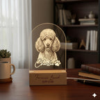 Personalized Poodle Dog LED Night Light — Custom Dog  Sympathy Gift, Dog Memorial Gift , Gift For Dog Lover, dog keepsake - image 2