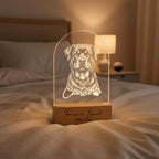 Personalized Rottweiler  Dog LED Night Light — Custom Dog  Sympathy Gift, Dog Memorial Gift , Gift For Dog Lover, dog keepsake - image 3
