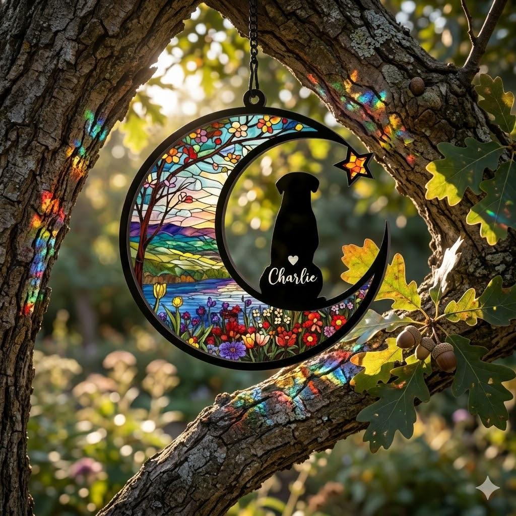 Personalized Dog Loss Sympathy Gift, Custom Dog Memorial Suncatcher, Gift For pet Lovers, Loss of Dog Gift, Dog Remembrance Gift - image 7
