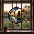 Personalized Dog Memorial Suncatcher,  Custom Dog Loss Sympathy Gift, Dog Remembrance Gift, In Loving Memory,  Dog Memorial Gift