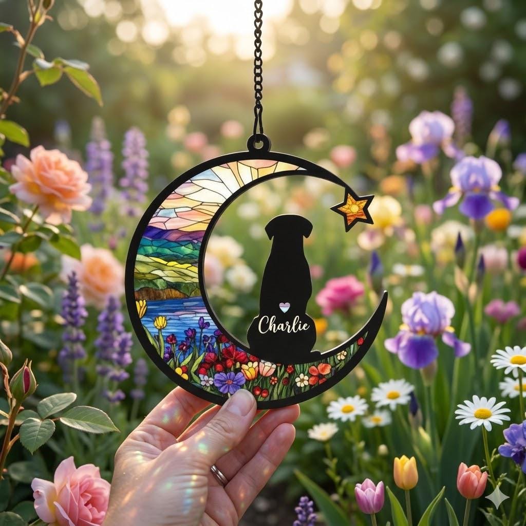 Personalized Dog Memorial Suncatcher, Custom Dog Loss Sympathy Gift, Dog Remembrance Gift, In Loving Memory,  Gift For Dog Lovers - image 8