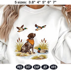 German Shorthaired Pointer Embroidery Design, GSP Hunting Dog File, Duck Hunter Gift, Outdoor Wildlife Embroidery, 5 sizes, Digital Download - image 3