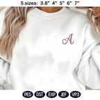 Elegant Script Monogram Alphabet Embroidery Design, Swirly Font A-Z Machine Embroidery Letters, Custom Name Initials Set, Digital Download - image 3