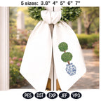 Chinoiserie Topiary Embroidery Design, Blue White Vase Plant, Classic Garden Decor Machine Embroidery, Grandmillennial Style - image 5