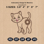 Cute Cat Butt Bag Tie Embroidery Design, Funny Kitty Butt Applique, Bread Bag Clip In The Hoop, Cat Embroidery File, Digital Download - image 3