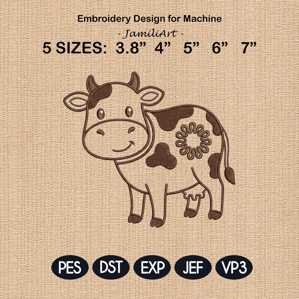 Cute Dairy Cow Butt Bag Tie Embroidery Design, Funny Cow Butt Applique, Bread Bag Clip In The Hoop, Holstein Cow Pattern, Digital Download - image 3