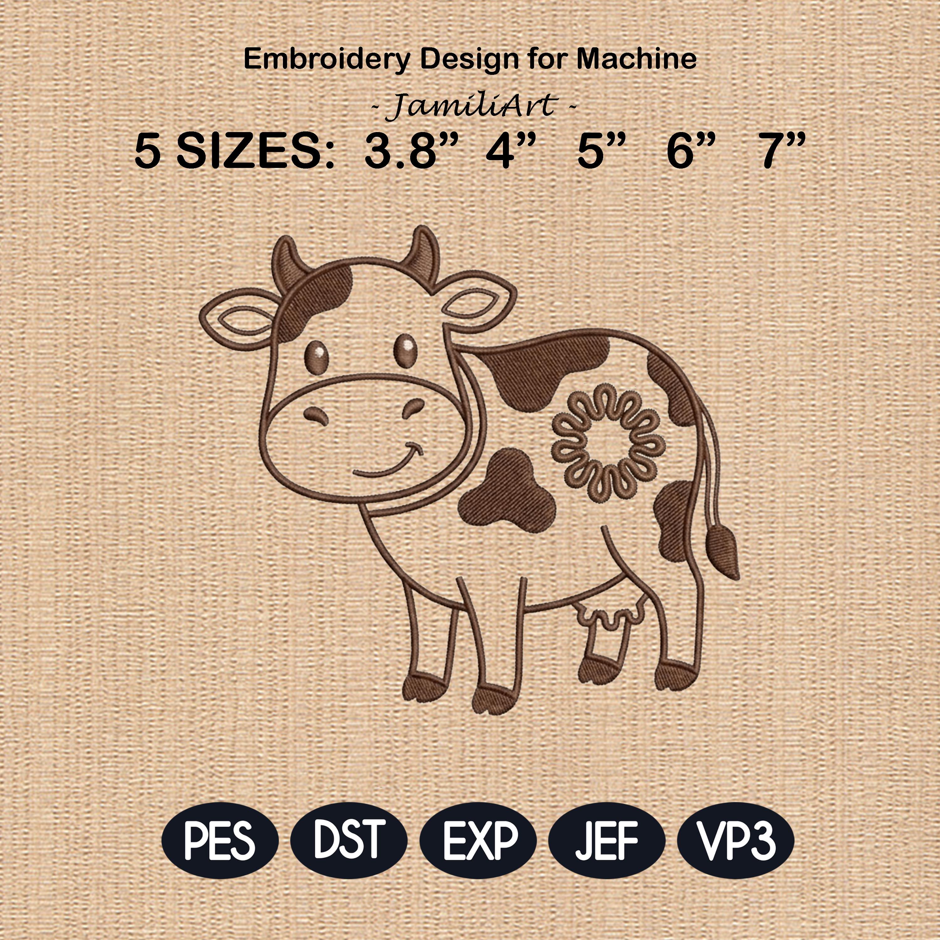 Cute Dairy Cow Butt Bag Tie Embroidery Design, Funny Cow Butt Applique, Bread Bag Clip In The Hoop, Holstein Cow Pattern, Digital Download - image 3