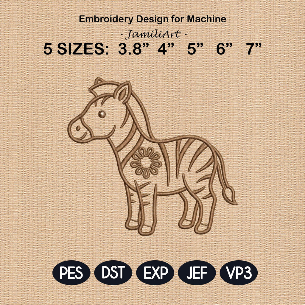 Cute Zebra Butt Bag Tie Embroidery Design, Funny Zebra Butt Applique, Bread Bag Clip In The Hoop, Safari Animal Embroidery, Digital Download - image 3