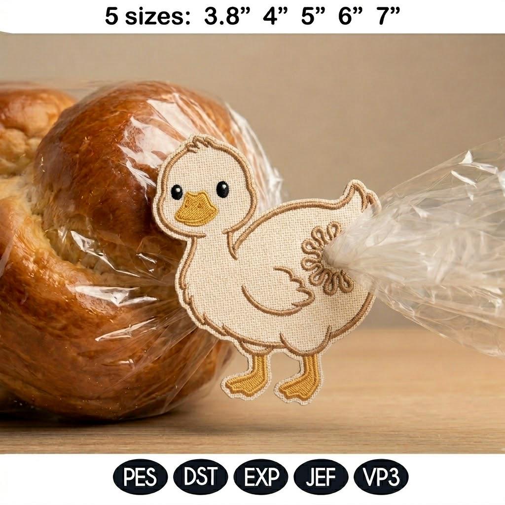 Cute Farm Animal Butt Bag Tie Embroidery Bundle, Funny Barnyard Applique, Bread Bag Clip In The Hoop, Chicken Cow Pig Embroidery File - image 4