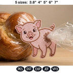 Cute Farm Animal Butt Bag Tie Embroidery Bundle, Funny Barnyard Applique, Bread Bag Clip In The Hoop, Chicken Cow Pig Embroidery File - image 5