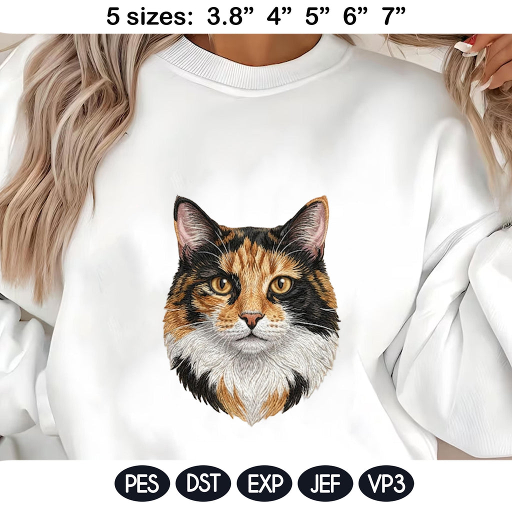 Cat Face Embroidery Bundle, Realistic Cat Portrait Machine Embroidery Designs, Persian Maine Coon Siamese, Pet Lover Gift, Instant Download - image 6