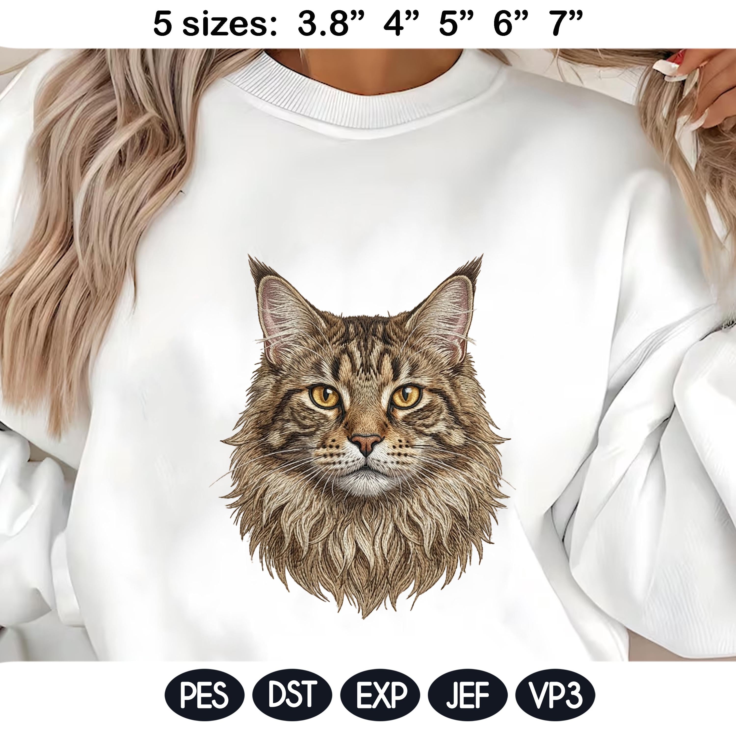 Cat Face Embroidery Bundle, Realistic Cat Portrait Machine Embroidery Designs, Persian Maine Coon Siamese, Pet Lover Gift, Instant Download - image 9
