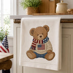 Patriotic Teddy Bear Embroidery Design, USA Flag Sweater Bear Machine Embroidery File, Americana Baby Bear Pattern, 5 sizes Digital Download - image 6
