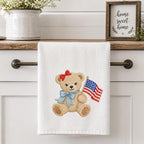 Patriotic Teddy Bear Embroidery Design, 4th of July Bear Machine Embroidery File, USA Flag Stitch Pattern, 5 sizes, Digital Download - image 7